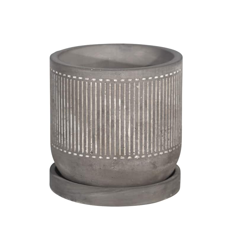 Sagebrook Home Modern Natural Cement Planter