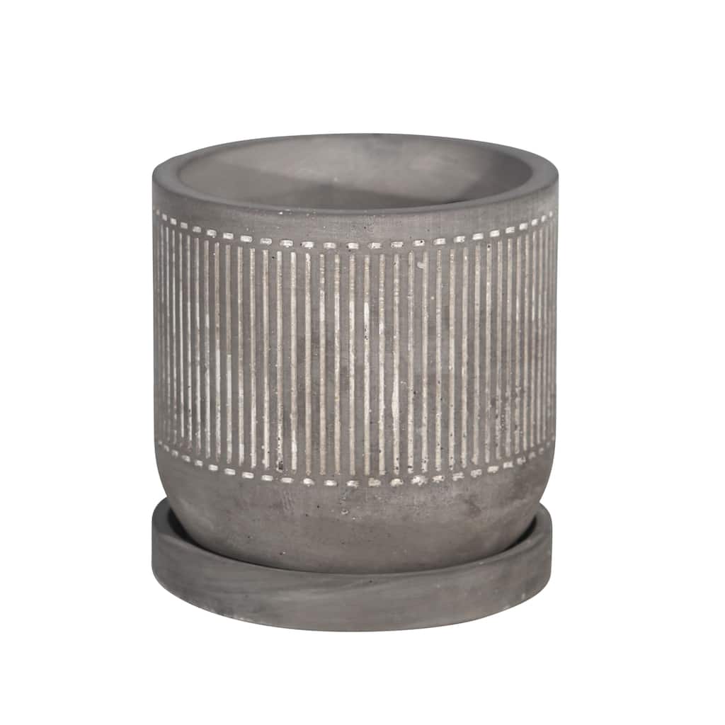 Sagebrook Home Modern Natural Cement Planter
