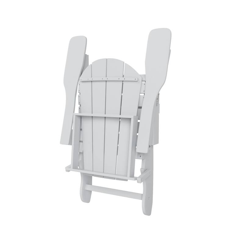 POLYTRENDS Laguna Folding Poly Eco-Friendly All Weather Outdoor Adirondack Chair