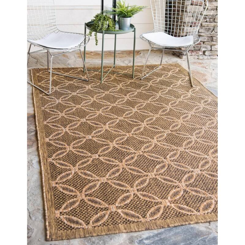 Outdoor Khence Collection Area Rug - Light Brown - 8'x11'4"