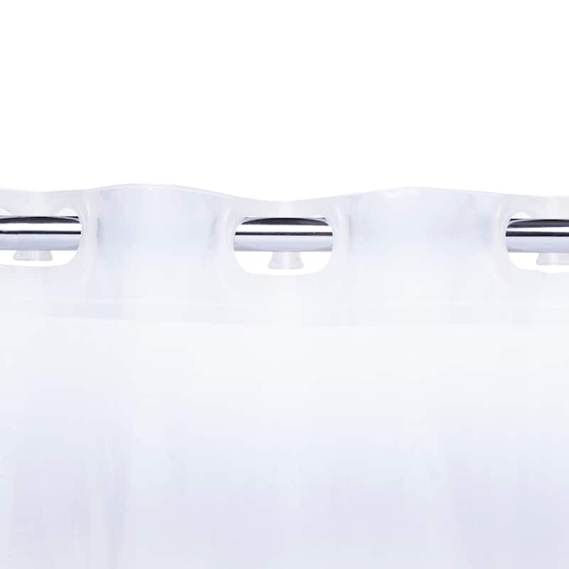 Kenney FlexHook Medium Weight PEVA Shower Curtain Liner, 71" W x 74" H - Clear