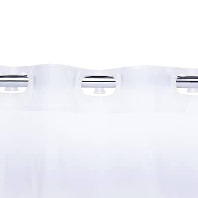 Kenney FlexHook Medium Weight PEVA Shower Curtain Liner, 71" W x 74" H