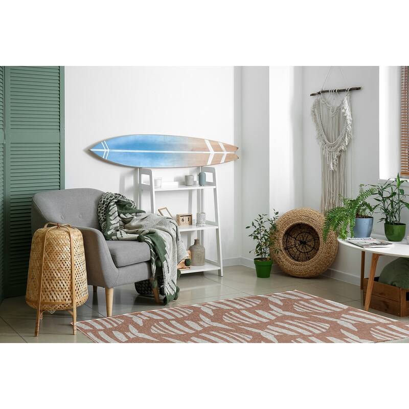 Swimming School Nautical Chenille Rug