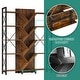 preview thumbnail 6 of 7, Moasis Wood 5-Tier Large Tree Bookshelf Industrial Open Bookcase