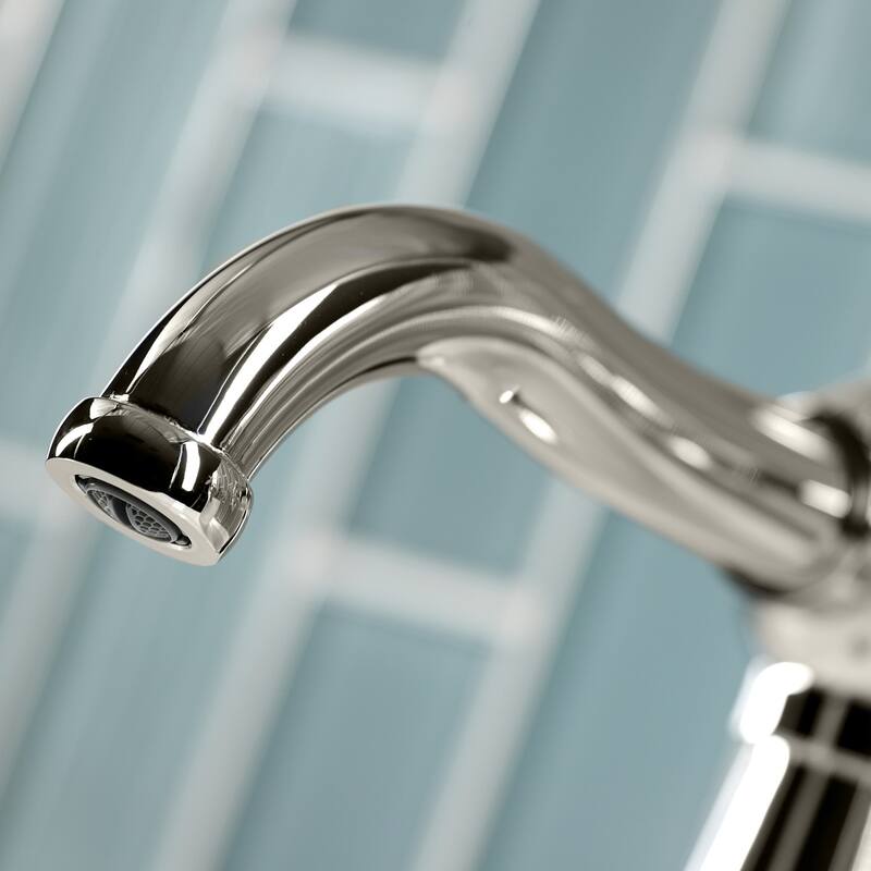 Kingston Brass Knight Single-Handle 1-Hole Deck Mount Bathroom Faucet with Push Pop-Up and Deck Plate