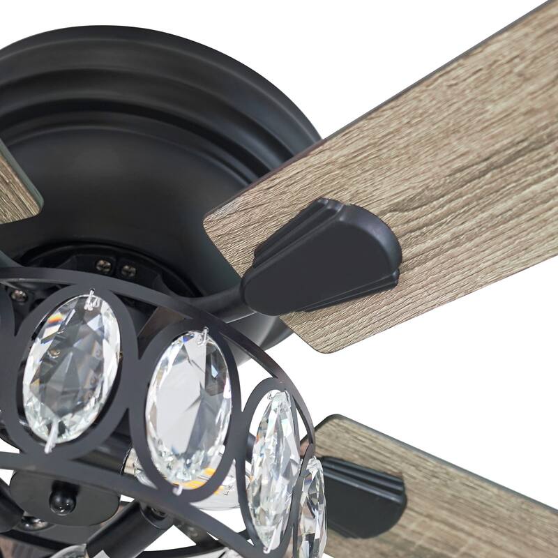 52" Low Profile Ceiling Fan with Light and Remote(5-blade)
