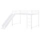 preview thumbnail 16 of 38, Twin over Twin Size Metal Bunk Bed with Slide & Guardrails