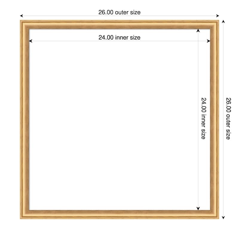 Amanti Art Salon Scoop Gold Framed Dry Erase Magnetic Board - 26 x 26 in - Salon Scoop Gold