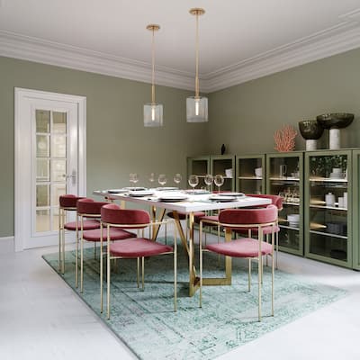 Haven 60 Watt 1-Light Old Satin Brass Geometric Pendant Light with Clear Rippled Glass Shade - 22