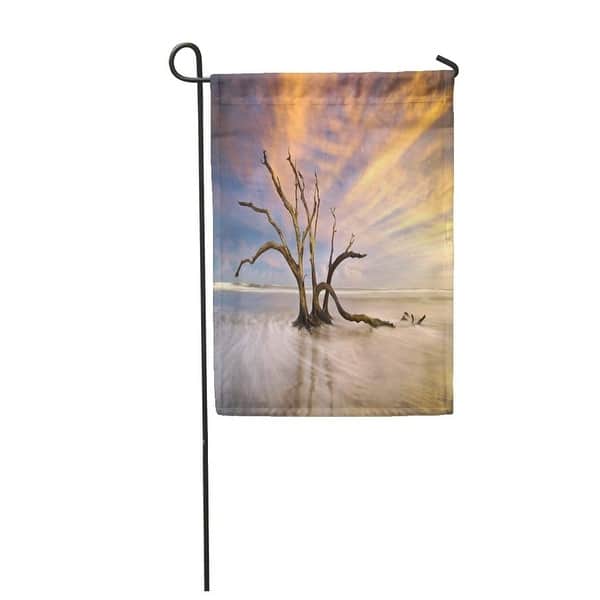 Shop Folly Beach Tree Driftwood Ocean Sunset Charleston Sc Landscape Scene Garden Flag Decorative Flag House Banner 28x40 On Sale Overstock 31381770
