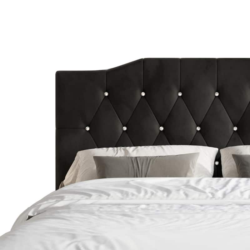 CraftPorch Modern Velvet Tufted Upholstered Platform Bed