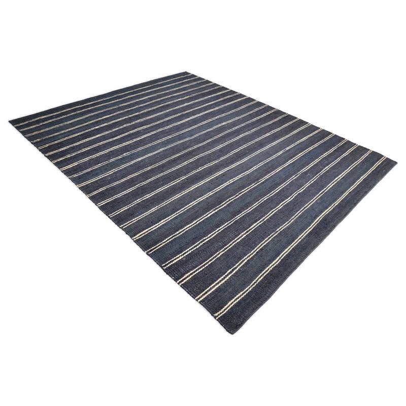 Overton Handmade Modern Contemporary Striped Area Rug
