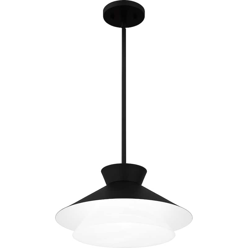 Lionel 1-Light Matte Black Pendant Light