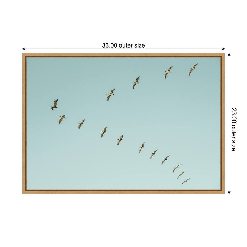 Kate and Laurel Sylvie Pelican Row #1 Framed Canvas by Alicia Bock