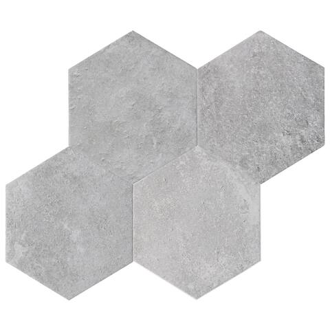 TileGen. Dakota 8" x 9" Porcelain in Base Grafito Wall & Floor Tile (25 tiles/10 sqft.)