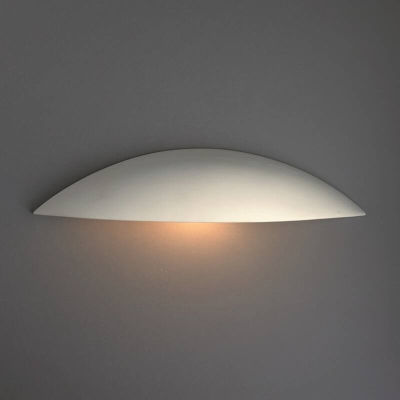 Justice Design Group Ambiance Bisque ADA Outdoor Small Ceramic Sliver Downlight Wall Sconce
