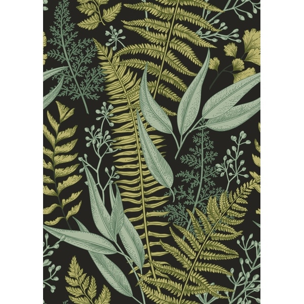 Ferns Botanical Wallpaper Peel and Stick Wallpaper - 25"W x 200"H. Opens flyout.