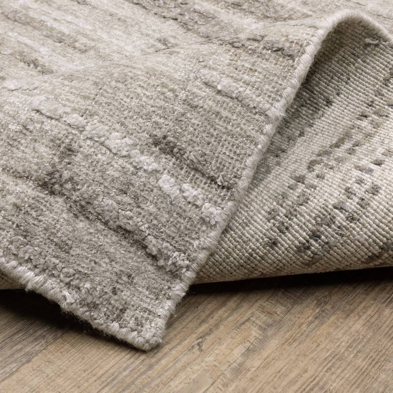 Cameryn Textural Distressed Stripe Area Rug