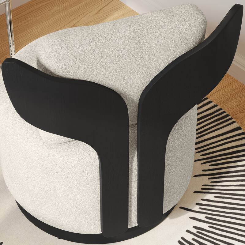 Corvus Dover Teddy Fabric Swivel Accent Chair 1pc