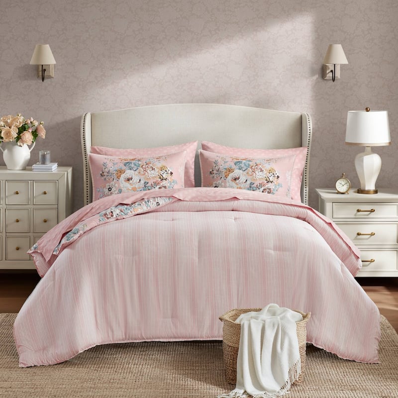 Madison Park Essentials Heather Vintage-inspired Collection floral print Comforter Set
