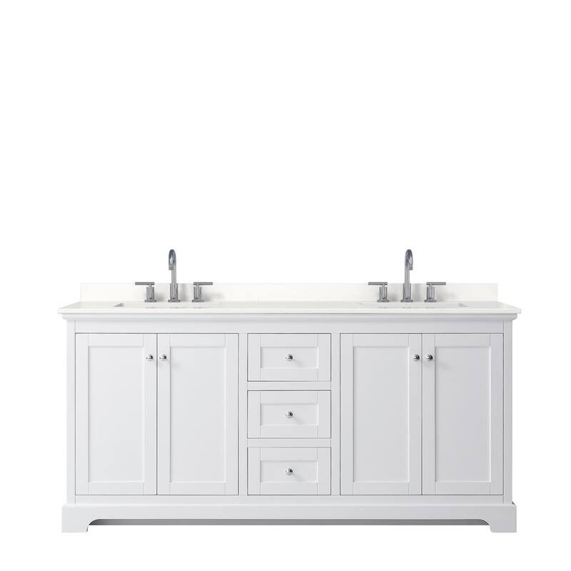 Avery 72-inch Double Vanity, Quartz Top