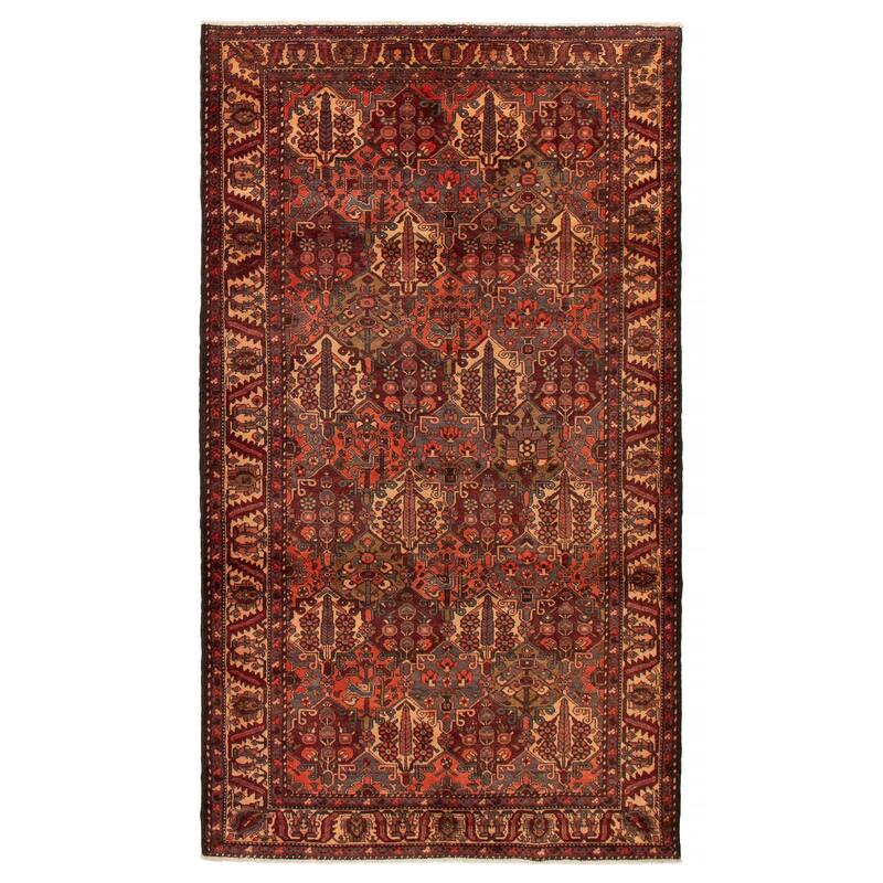 ECARPETGALLERY Hand-knotted Kayseri Vintage Red Wool Rug - 5'5 x 9'10 - Dark Red - 5'5 x 9'10