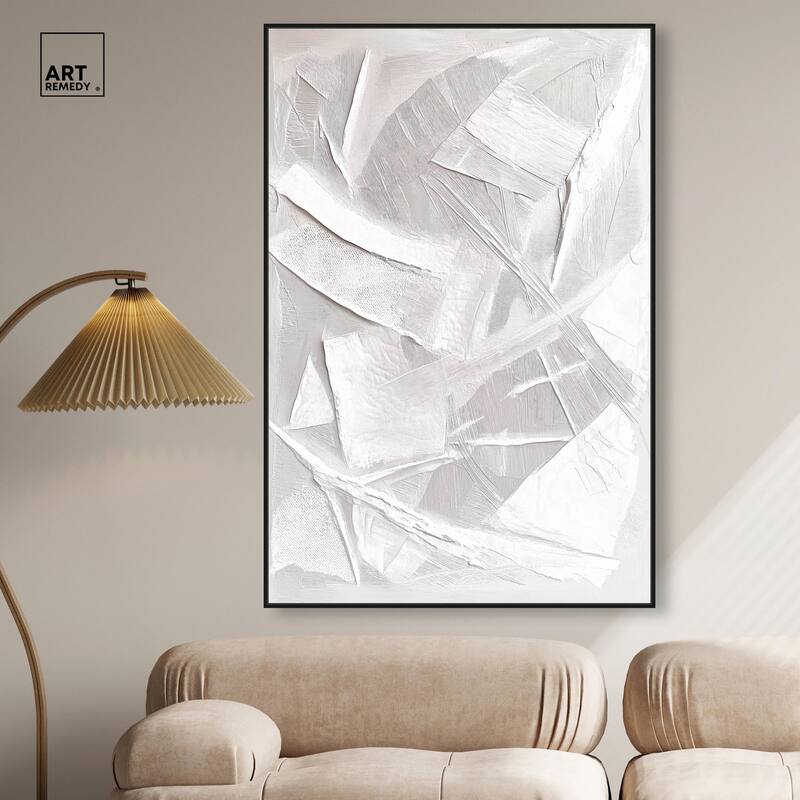 Thick White Texture II Canvas by Art Remedy