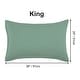 preview thumbnail 27 of 46, 2 Pcs Zippered Pillowcases, Brushed Microfiber Pillow Case Cover King(20"x36") - Spa Blue