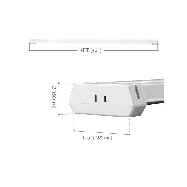 Defong 42W LED 4 Foot Shop Light Ceiling Light Surface Mount Pack of 4 ...
