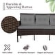 preview thumbnail 10 of 33, Costway 3PCS Patio Rattan Furniture Set 3-Seat Sofa Cushioned Table - See details