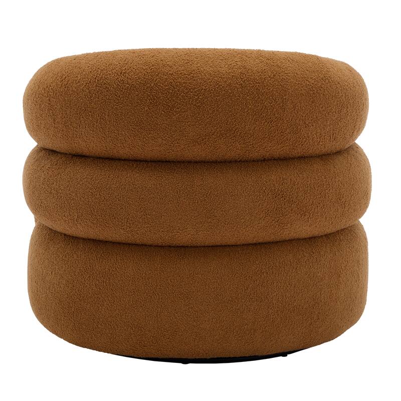 Upholstered Boucle Swivel Accent Chair