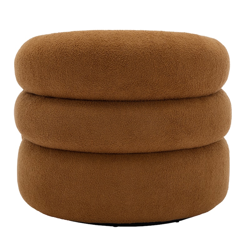 Upholstered Swivel Barrel Accent Chair Set of 2