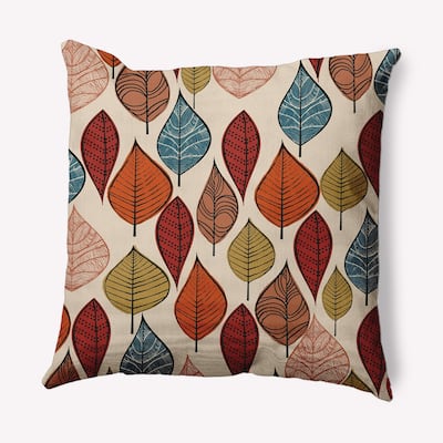 Autumn Leaves Fall Indoor/Outdoor Throw Pillow