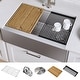 preview thumbnail 1 of 64, KRAUS Kore Stainless Steel Farmhouse Kitchen Sink with Accessories