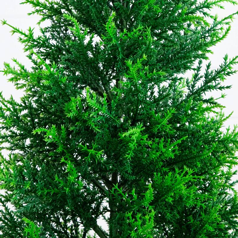 4-ft UV Resistant Artificial Cypress Tower Tree (Indoor/Outdoor) - Green