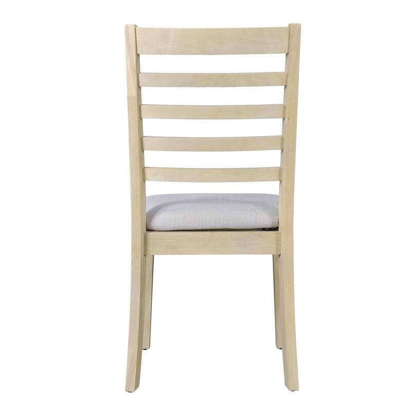 Kitchen Table Chairs Set for 7, Extendable Dining Table Set with Wooden Rectangular Kitchen Table & 6 Upholstered Chairs