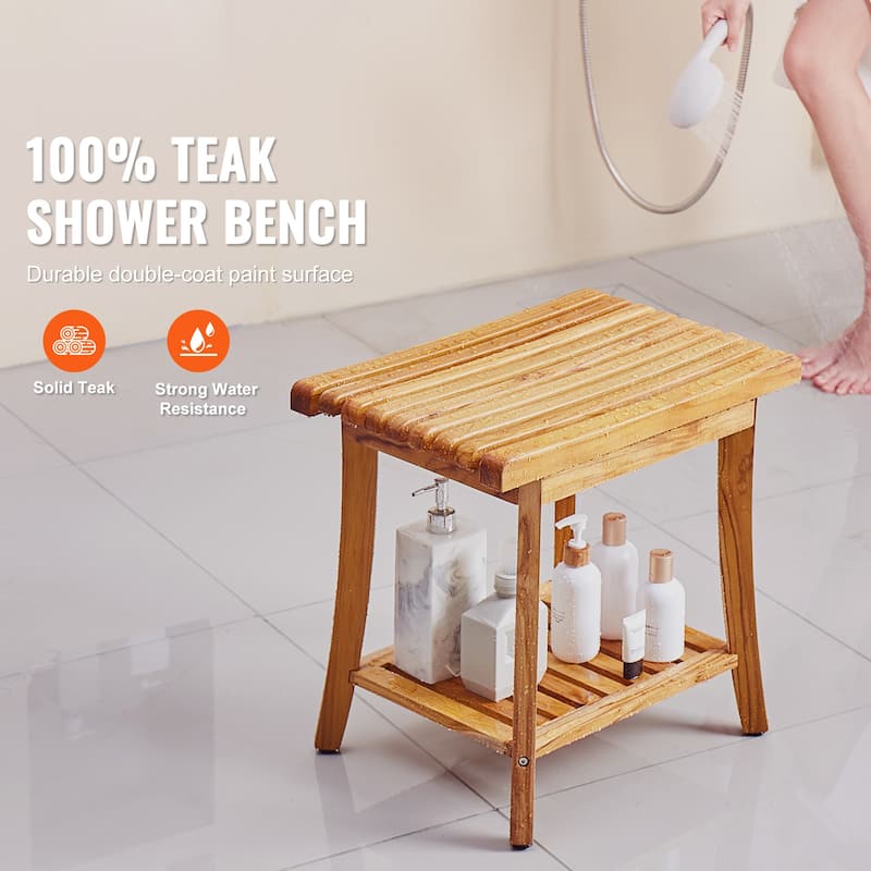 Shower Bench Waterproof Non-Slip Shower Chair Seat, for Bathroom Living Room Bedroom