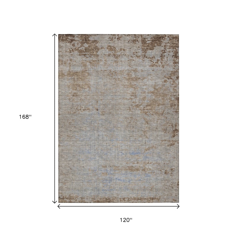 HomeRoots Abstract Transitional Rectangle Outdoor Rug