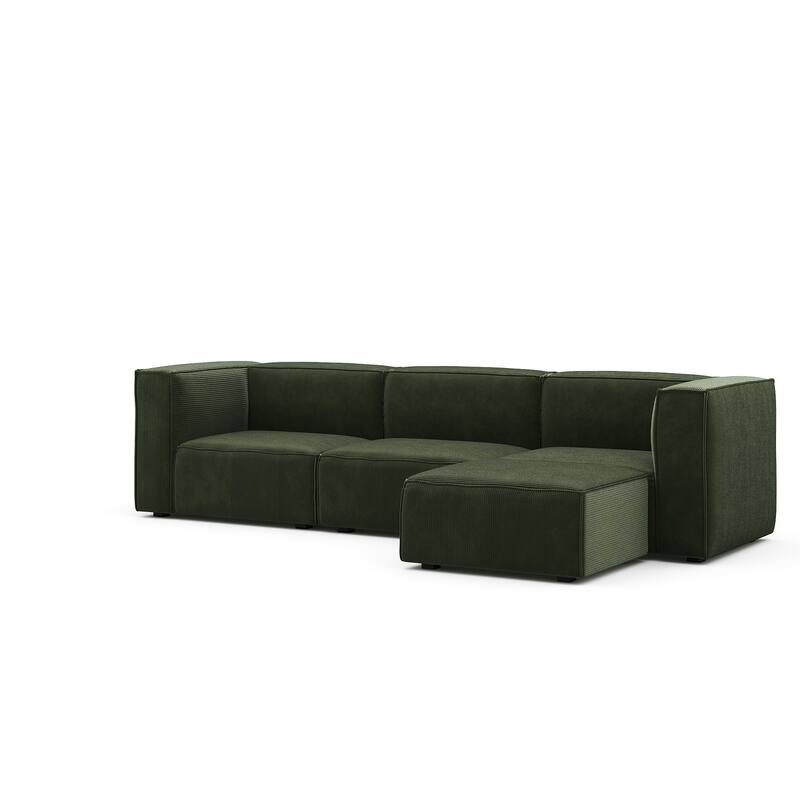 Rye Studio Deep Seat Modular Sofa w/ Ottoman, 4 Piece