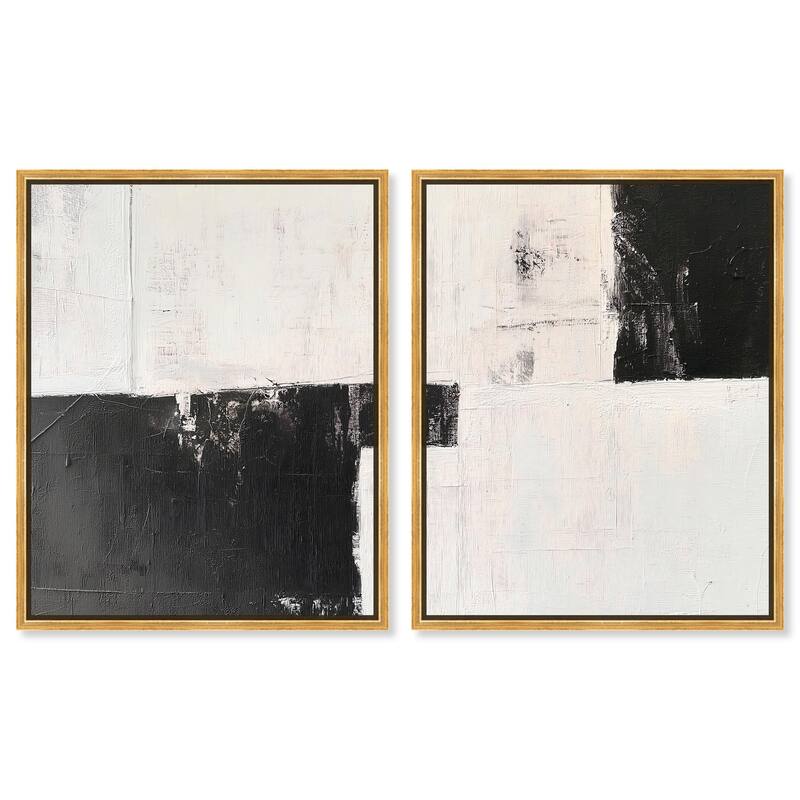 Shattered Symmetry II Canvas Set of 2 by Art Remedy - 24" x 30" - Gold