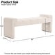 preview thumbnail 6 of 60, Boucle Bedroom Bench with Channel Tufted Modern Entryway Bench Window Bench End of Bed Bench