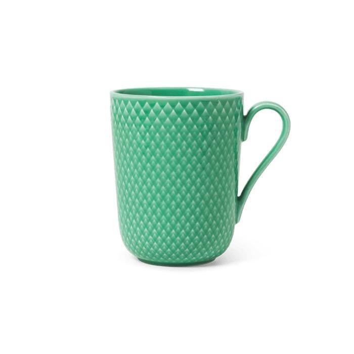 Lyngby Porcelæn Rhombe Color Mug With Handle, V: 11.2 oz - Green