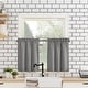 preview thumbnail 55 of 66, No. 918 Martine Microfiber Semi-Sheer Rod Pocket Kitchen Curtain Valance and Tiers Set