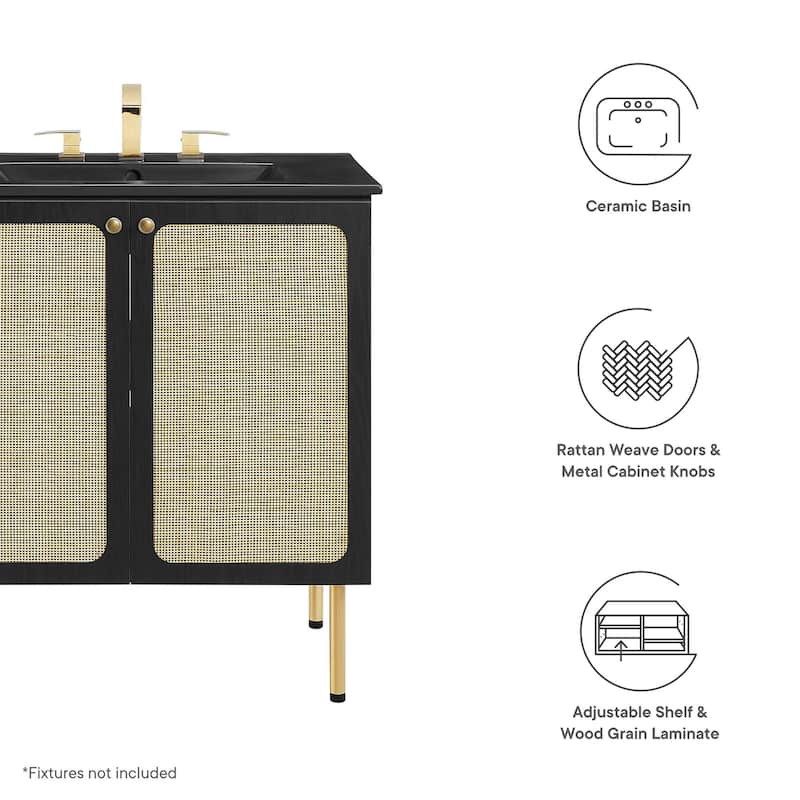 Chaucer Bathroom Vanity with Black Basin Included