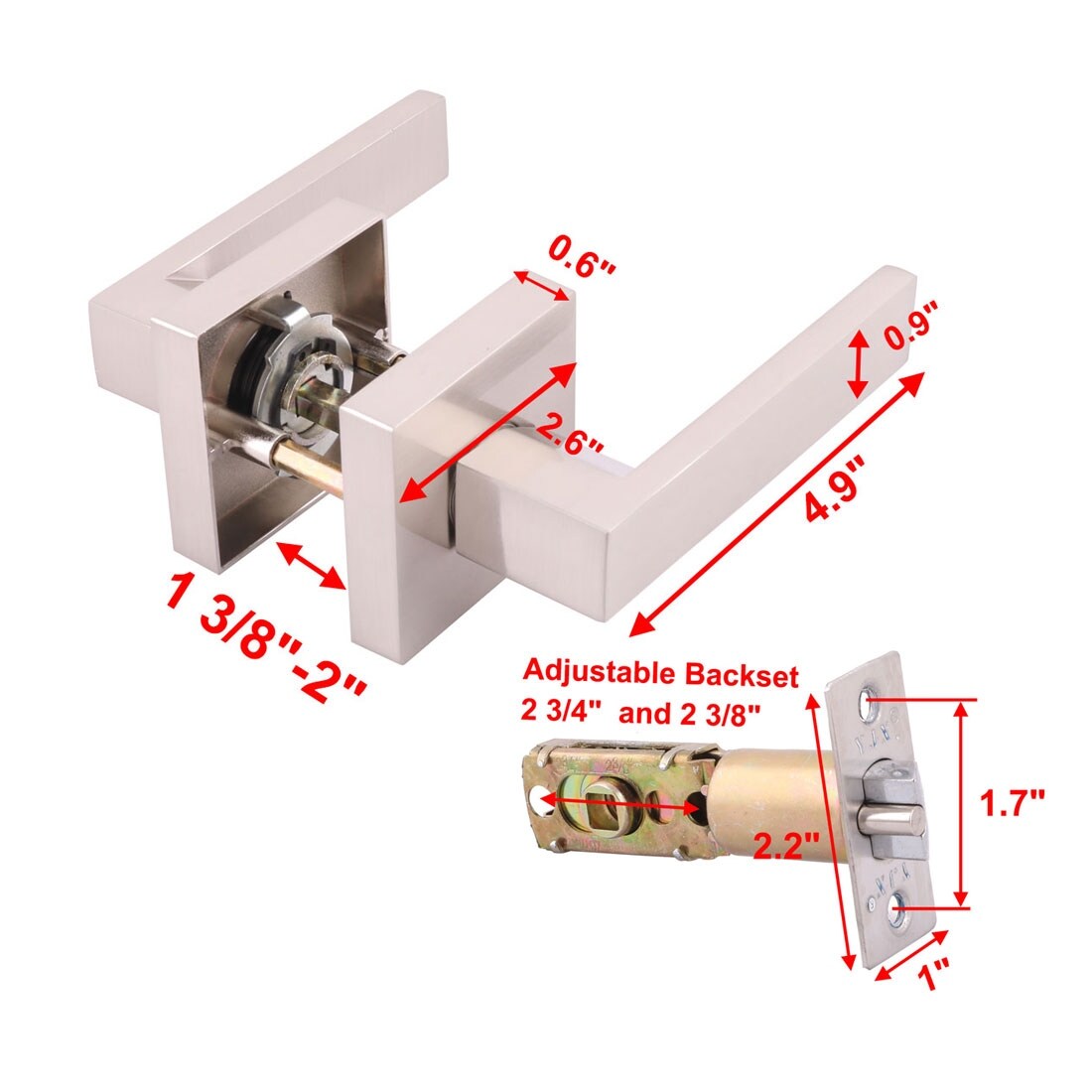 Shop Passage Door Lever Lock Lockset For Hallway And Closet Satin