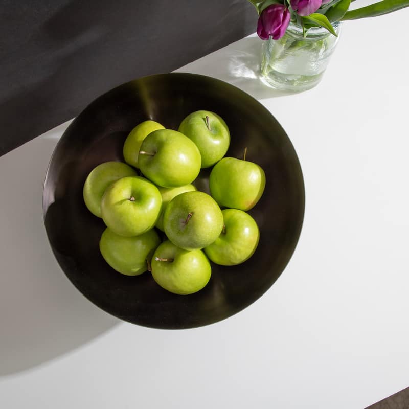 Kate and Laurel Rooks Ribbed Metal Bowl