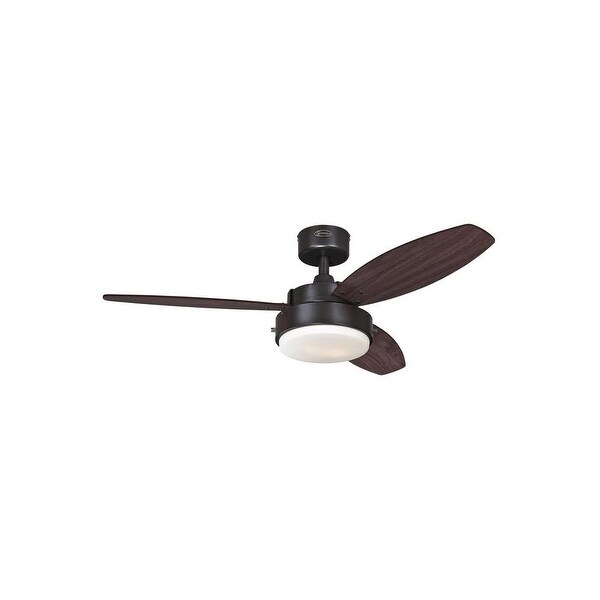 Westinghouse 7201900 Alloy 42" 3 Blade Hanging Indoor Ceiling Fan with Reversible Motor, Blades, Light Kit, & Down Rod Included