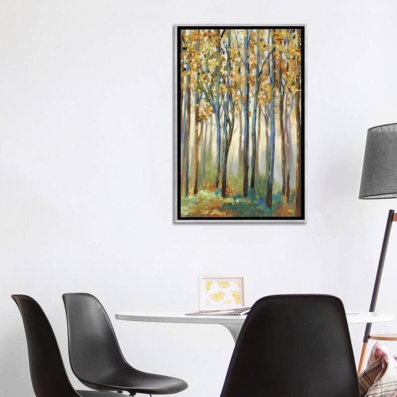 iCanvas "Golden Leaves" by Allison Pearce Framed