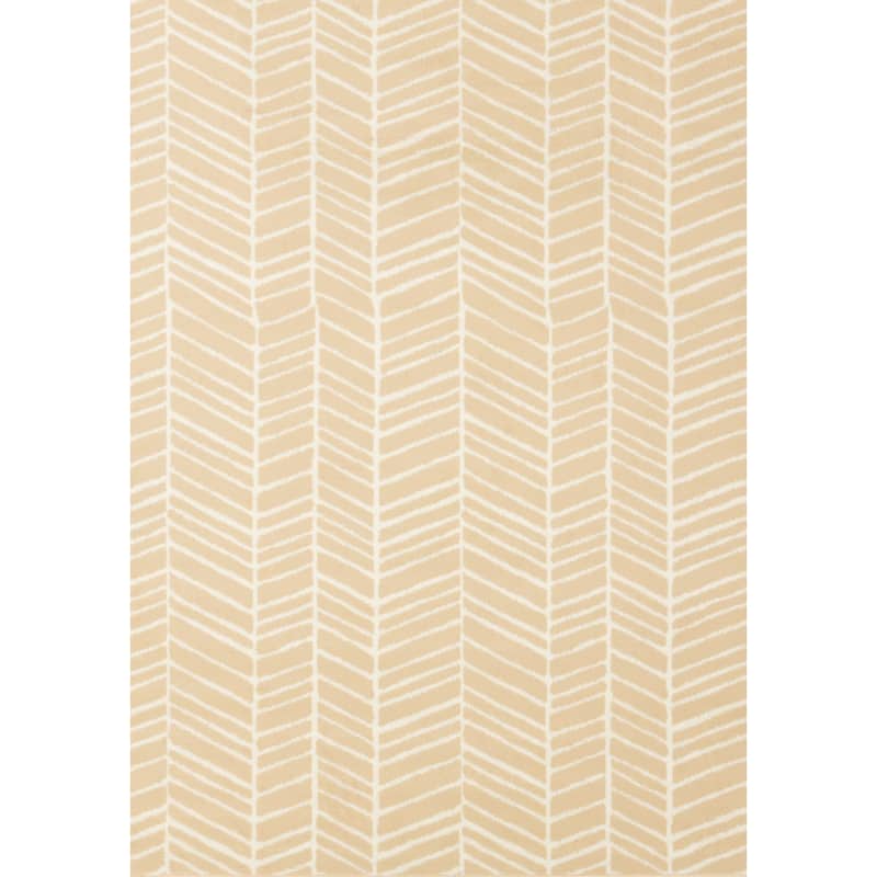 Florence Collection - Cream Beige Indoor Geometric Area Rug - 4'7" x 6'7"