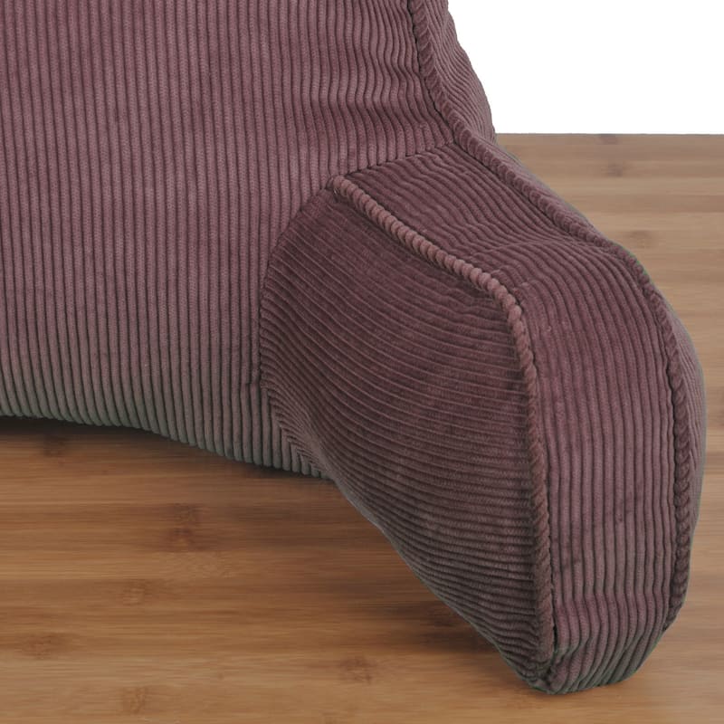 Cotton Corduroy Lounger Bed Rest Pillow Adjustable DIY Filling